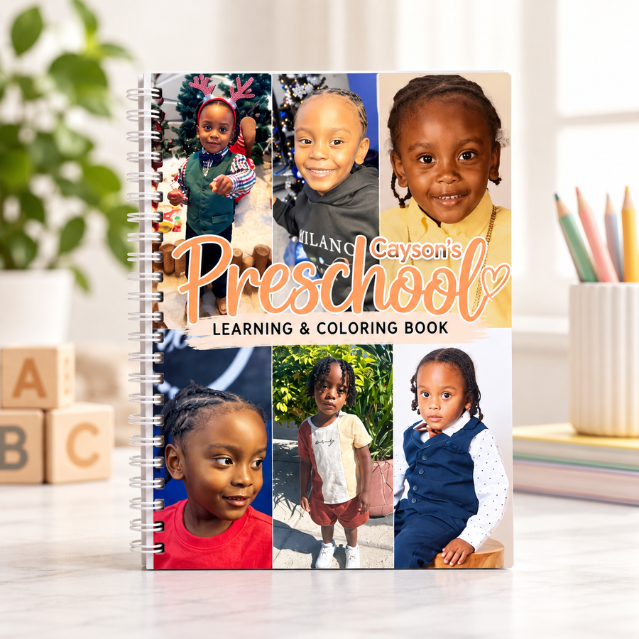 Customizable Learning & Coloring Book